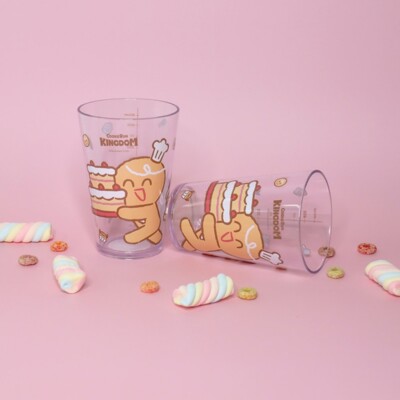 Cookie Run Kingdom 500ml Reusable Measuring Cup Clear Gingerbrave Plastic Mug