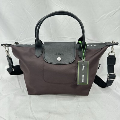 Longchamp Le Pliage Energy L Tote Crossbody Bag Canvas Mocha *Pre-Owned*