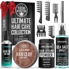 Viking Revolution Ultimate Hair Care Collection - Styling Hair Kit Includes Sea 