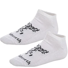 2 Pairs of Ashworth Mens Low Cut Cotton Trainer Socks - White 10-13US