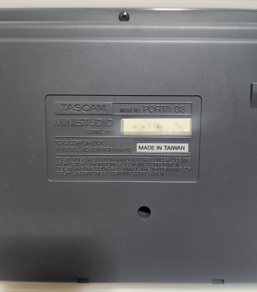 TASCAM PORTA 03 Ministudio MKII Analog Cassette Recorder PORTA03