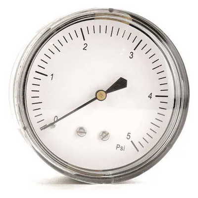 #ad Low Pressure Gauge 0 To 5 Psi 2 1 2 In Dial 1 4 In Npt Center Back $32.45