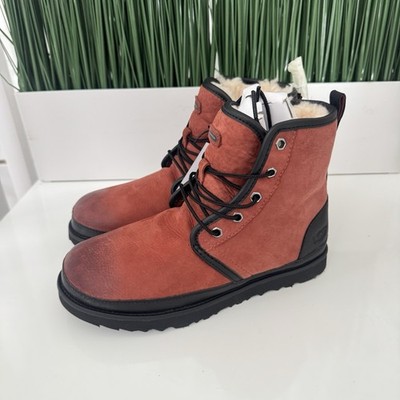 UGG HARKLEY Waterproof RED OXIDE Leather Boots Mens Size 7/ Womens Size 8