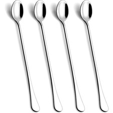9.5-Inch Long Handle Iced Tea Spoon, Coffee Spoons, Ice Cream Spoons, Stainless