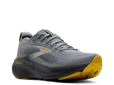 Brooks Adrenaline 25 Running Shoe Men's Ultra-Cushioned Grey/Yellow Wide Width