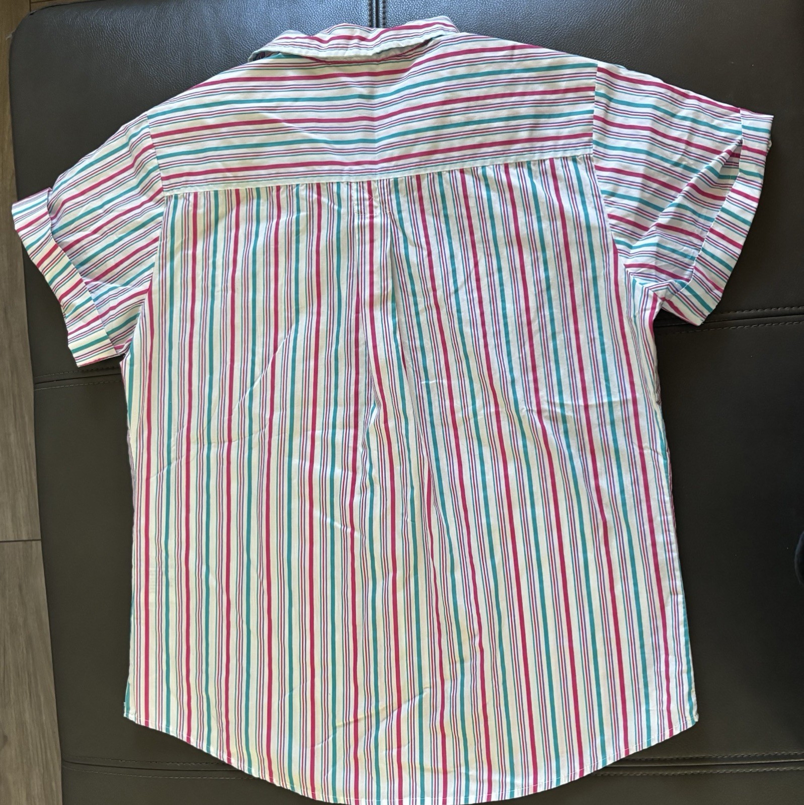 Vintage Basic Edition Short Sleeve Button Up Shir… - image 6