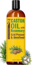 Cold Pressed Castor Oil with Rosemary - 16 fl oz Bottle - Unrefined  Hexane ...