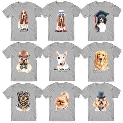 The Multi Dogs Logos T-Shirt Rasse lustige Tiere Unisex Kinder Tee Oberteil #A