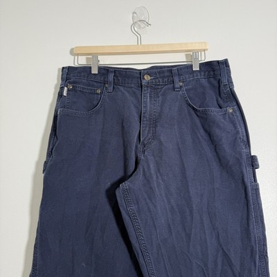 Vintage Carhartt Duck Canvas Carpenter Work Pants B159 NVY Sz