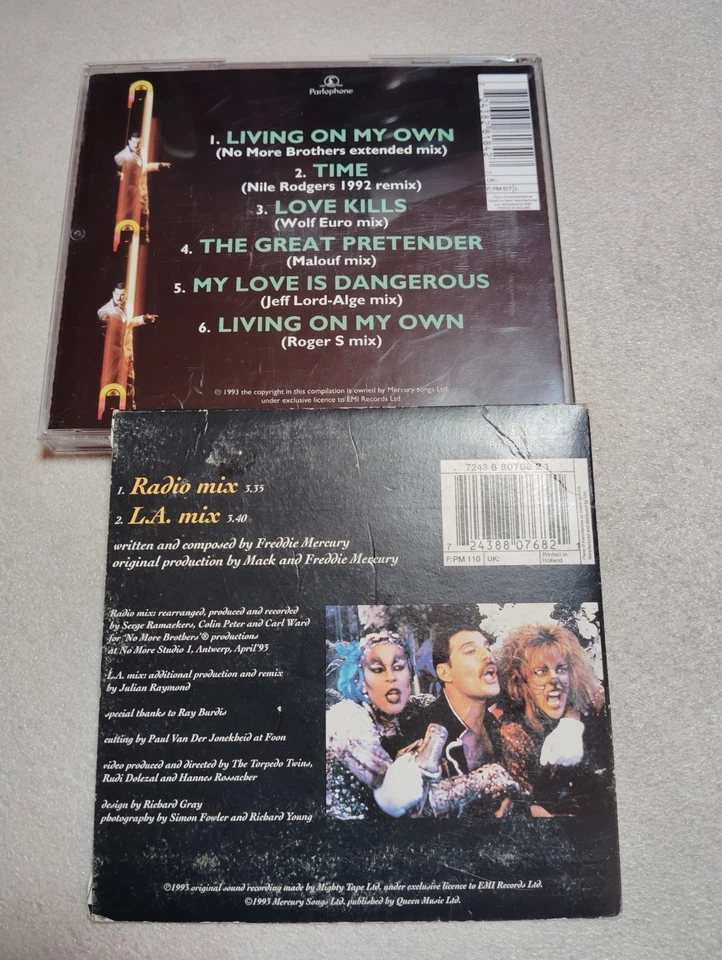 Lot de 2 CD de FREDDIE MERCURY : REMIXES et un CD Single - Photo 2/2