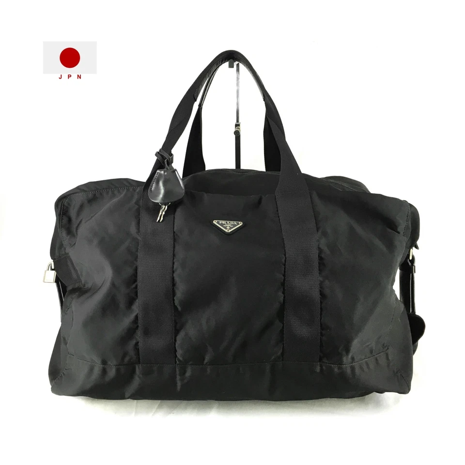 Auténtico Bolso Boston 2WAY PRADA Nylon E-00359/15N Verde Negro Plata Foto 2 de 4