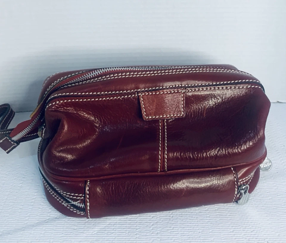 Floto кожаная сумка маленький сделано в Италии туалетных принадлежностей ванной ручная кладь - Изображение 2 из 4