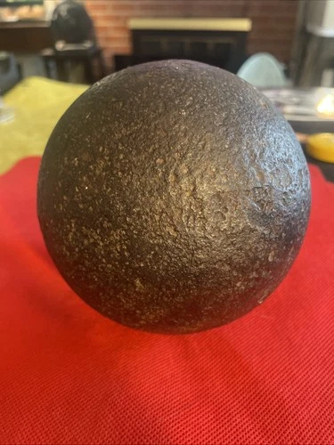 4.5” Diameter Solid Shot Cannon Ball 14+ Lbs Civil War Relic From Collector
