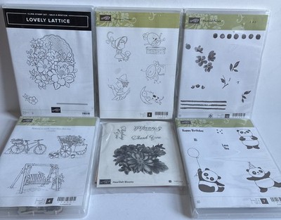 6 Stampin  Up Lovely Lattice Nursery Times Painted Petals Summer Afternoon Bloom