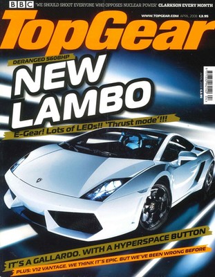 BBC Top Gear Magazine: Issue #177, Lambo Gallardo, Aston Martin, April 2008