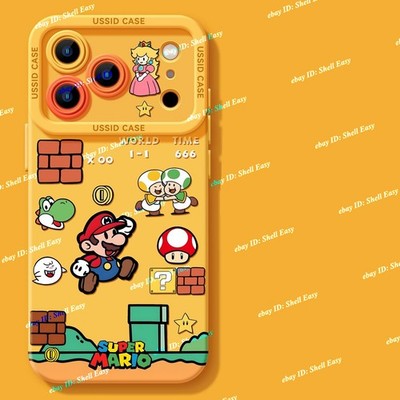 Mario Blocks Phone Case Fun Building Block Cover for iPhone 17 16 15 14 Pro Max