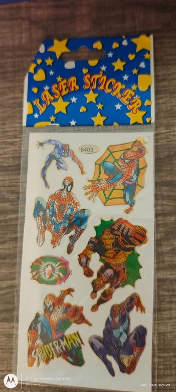 spiderman sticker sheet
