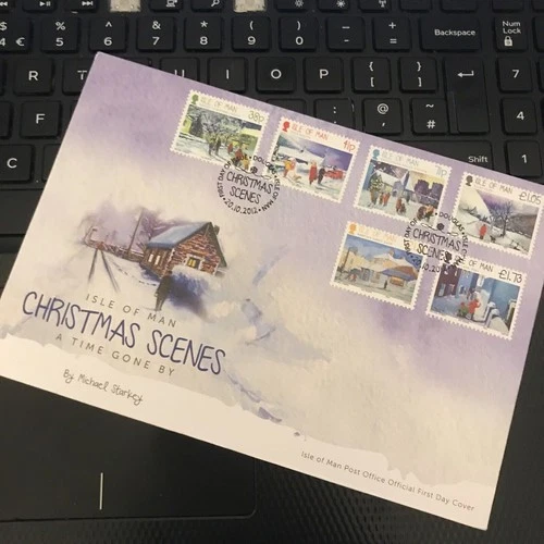 Isle of Man FDC 2012 CHRISTMAS SCENES TIME GONE BY First Day Cover UNADDRESSED