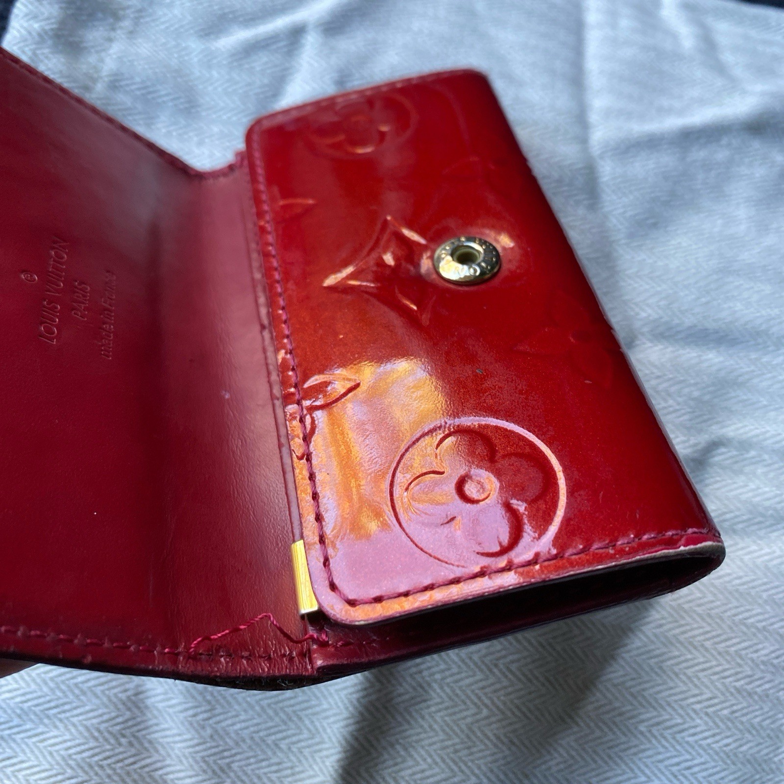 Authentic Louis Vuitton Monogram Red Vernis Multi… - image 5