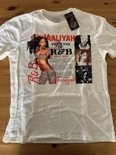 Aaliyah Princess of R B Best Hits Graphic Tee Shirt L Cream New Tag