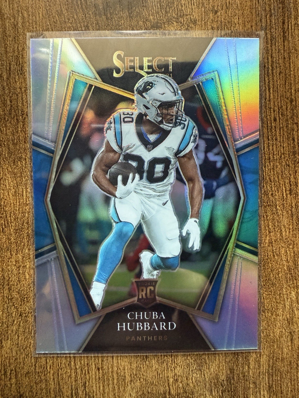 2021 Panini Select - Premier Level Chuba Hubbard #176 Silver Prizm (RC)