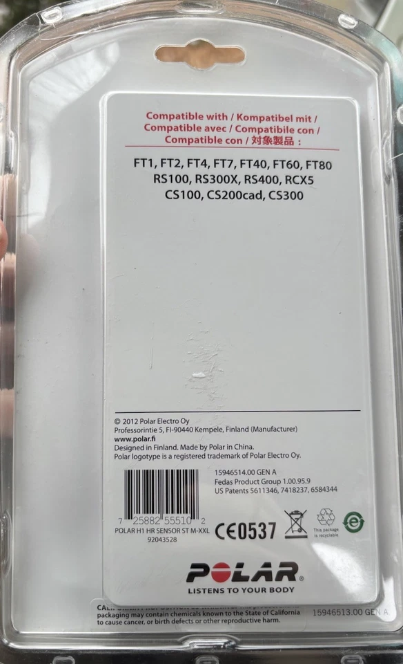 NEW SEALED Polar H1 Heart Rate Sensor - Black 92043528 With Strap SIZE M-XXL - Image 2 of 3