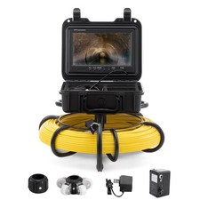 9" Screen Pipe Inspection Camera, 300 ft Cable, DVR, IP68 Camera