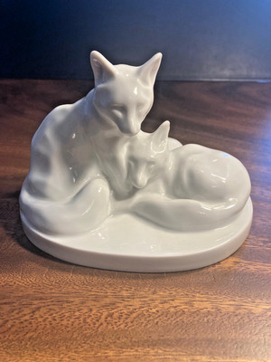 Fuchsfamilie Jugendstil Schwarzburger Werkstätten signiert Etha Richter selten