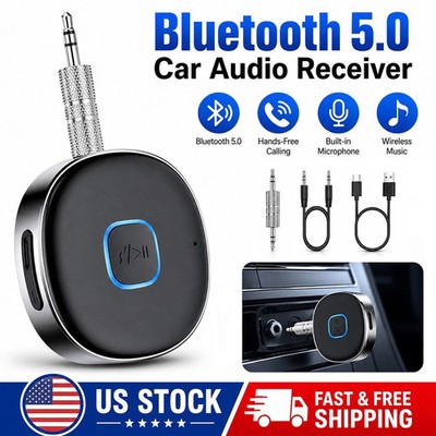 Portable 3.5mm Aux Car Adapter Bluetooth Wireless Audio Receiver Car/Home Stereo