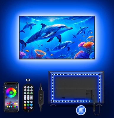 LED Lights for TV 13.1ft TV Lights for 45-60in Music Sync Color Changing Tv
