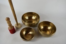 Singing Bowls Set of 3 - Polished - 2.4kg - Meditation / Sound Massage / Therapy -