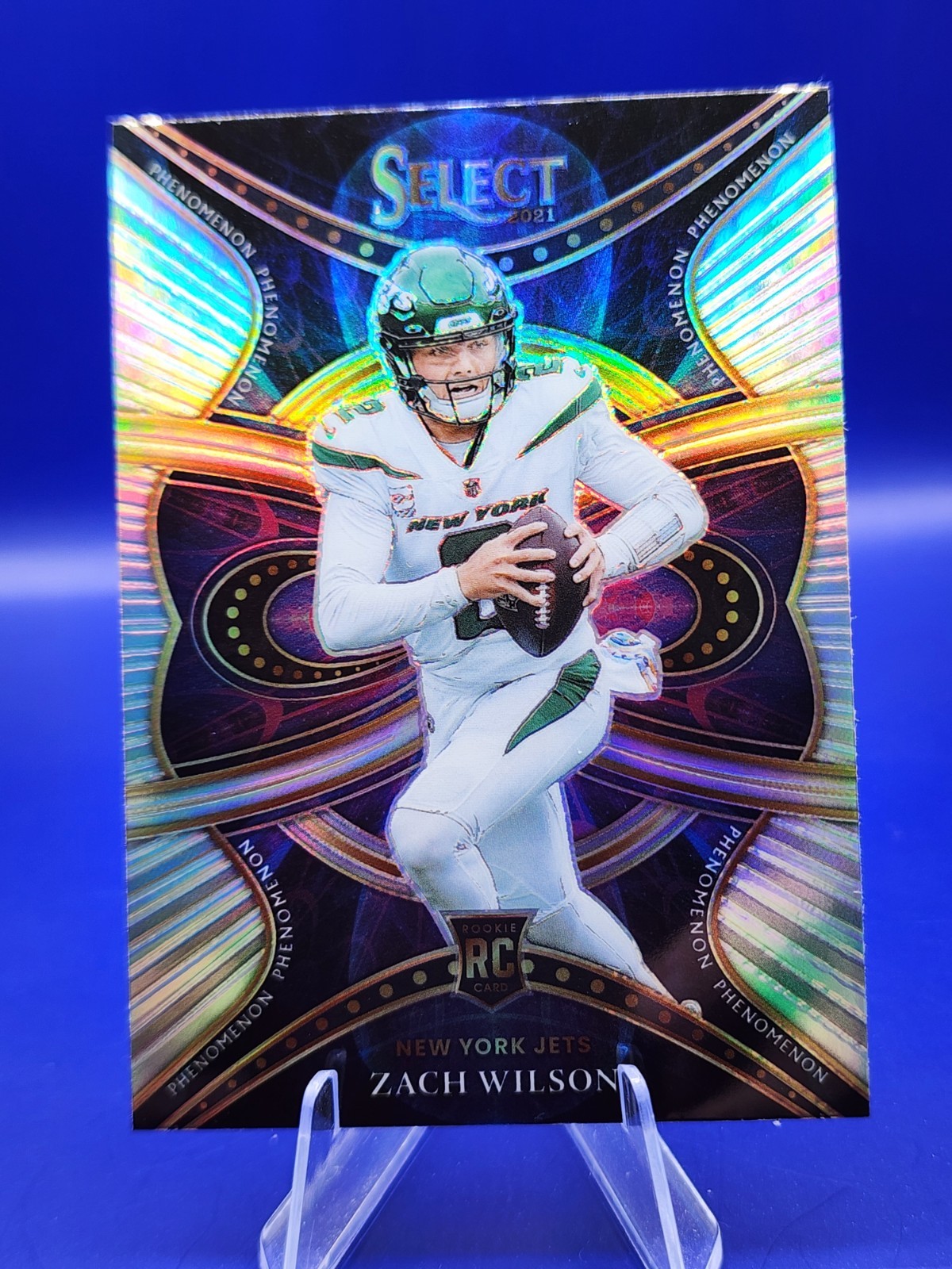 2021 Panini Select - Phenomenon Zach Wilson #PHE-7 Silver Prizm (RC) Jets Rookie