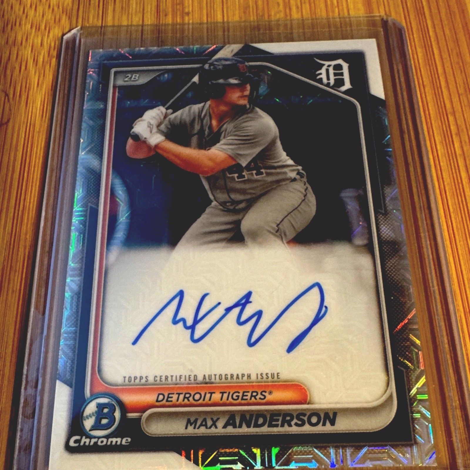 Topps Bowman 2024 Max Anderson Tigers Chrome Prospect Mega Box Auto BMA-MA