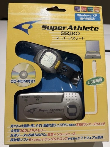 Seiko Super Athlete Digital Watch W562-0AA0 Chronograph Alarm WR 10 Bar Vintage