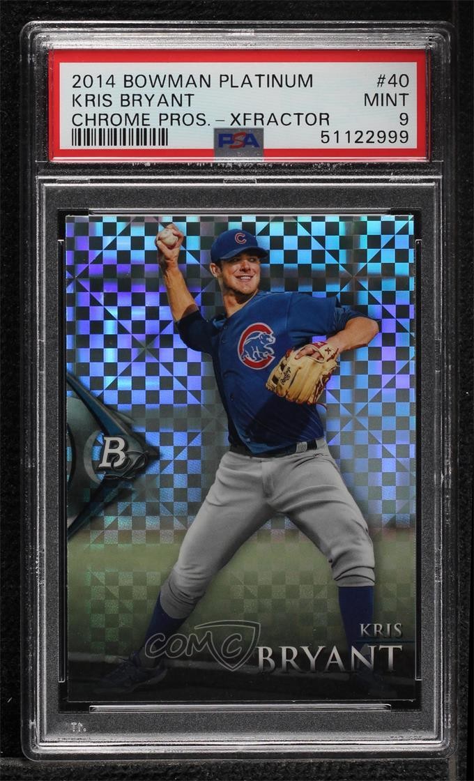 2014 Bowman BOWMAN PLATINUM CHROME PROSPECTS XFRACTOR #40 Kris Bryant front