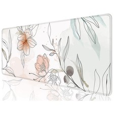Watercolor Flowers XXL Extended Large Gaming Mouse Pad Desk Mat 32x12 Inch