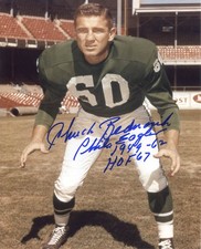 CHUCK BEDNARIK - AUTOGRAPHED SIGNED PHOTOGRAPH