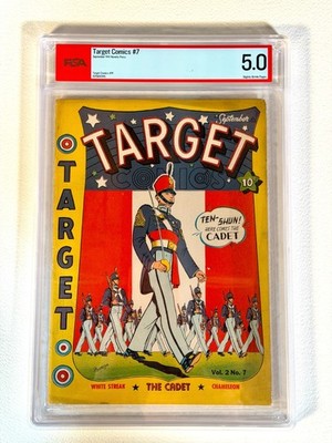 Target Comics Vol 2 #7 Novelty Press 1941 (Target Comics #19) PSA 5.0 RARE BOOK!