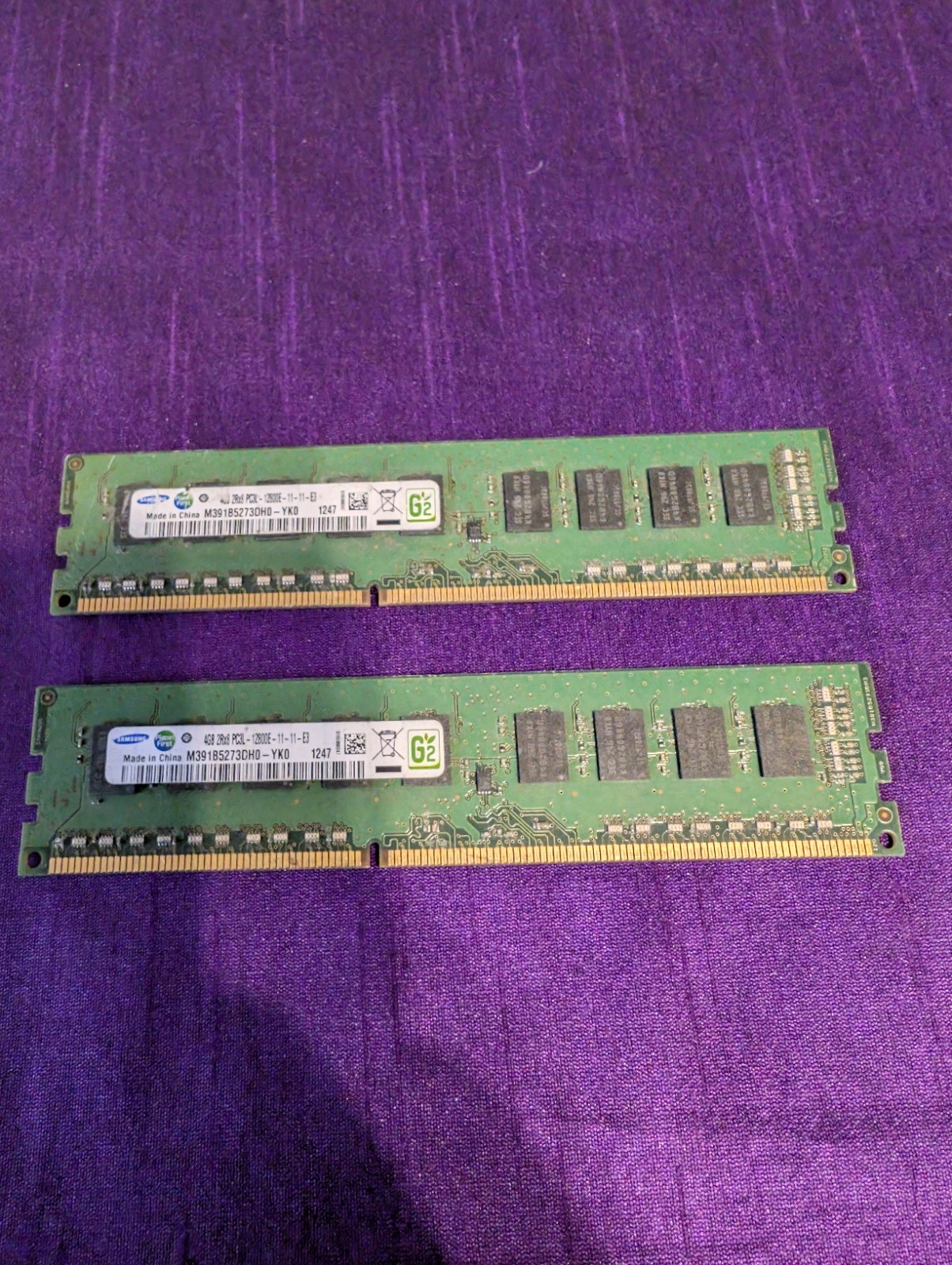 Samsung 2x4GB M39185273DHO-YKO PC3-12800U Memory RAM DDR3-1600MHz
