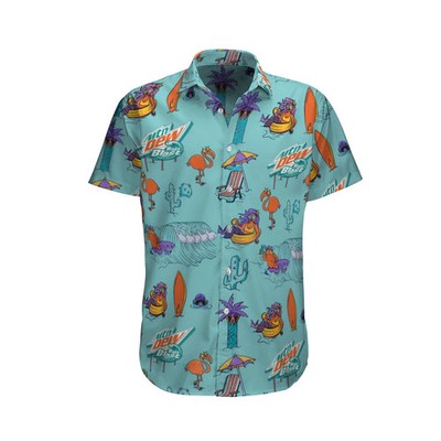 Mountain Dew RARE BAJA BLAST Hawaiian Shirt, Casual Shirt For Men