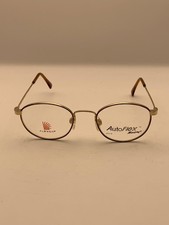 Marchon AutoFlex 44-19-120 Gold Havana Round Full Rim Metal Frame Womens