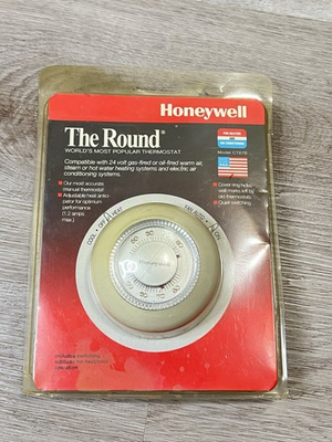 #ad #ad NOS Honeywell The Round Manual Thermostat CT87B 24V Gas Oil Hot Water Heat Cool $60.00