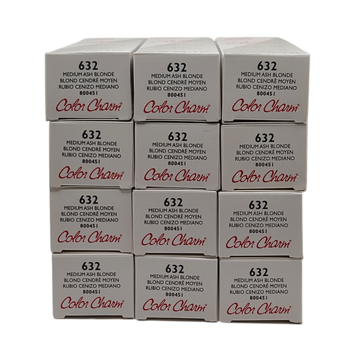 12 Pack Wella Color Charm Permanent Gel Hair Color 632 Medium Ash ...