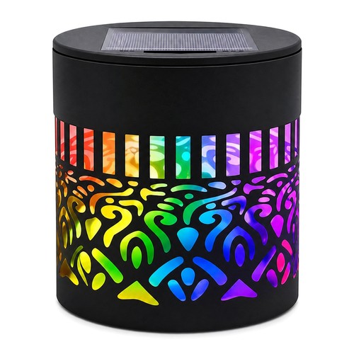 Color Changing Solar Mandala Projection Outdoor Decor Lights