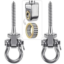 2 Pack Heavy Duty Stainless Steel Swing Hangers with Bearings for Porch, Patio