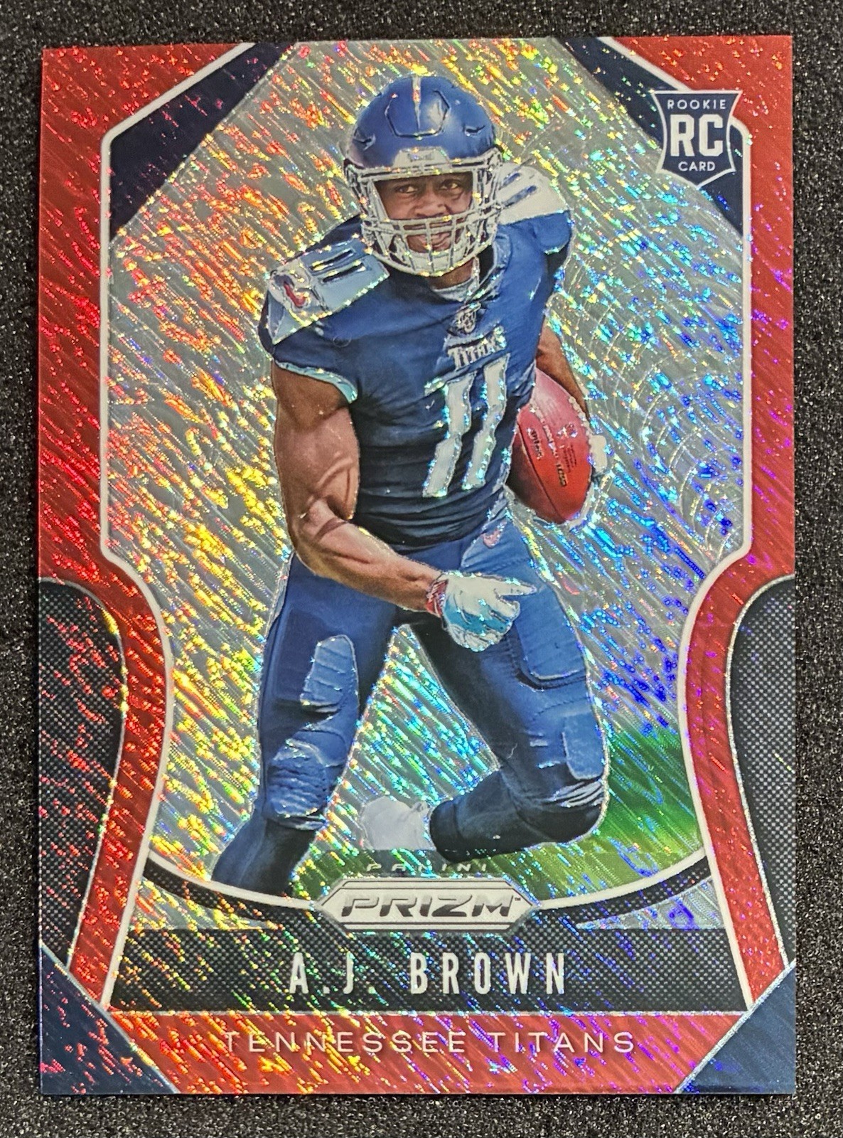 2019 Panini Prizm #344 A.J. Brown FOTL Red Shimmer Rookie RC SSP Eagles /15