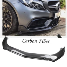 Front Bumper Lip Spoiler Splitter Carbon Fiber For Mercedes-Benz C200 C250 C300