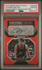PSA 10 - JA'KOBE WALTER #/125 Auto - 2023 Prizm DP Sensational Signature RC RED