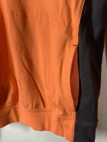 Nike Dry Fit Pullover Hoodie Small Orange long sleeve with finger hole, pockets - Picture 6 of 10
