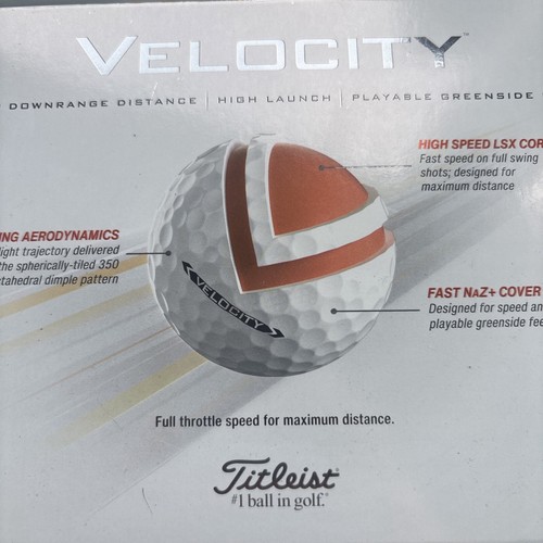 New In Box - 2024 Titleist Velocity Golf Balls - White - 1 Dozen Balls #829 - Picture 10 of 14